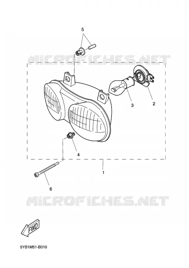KOPLAMP Yamaha SCOOTER 50 2003 ROCKET  CW50RSP POWER ROCKET