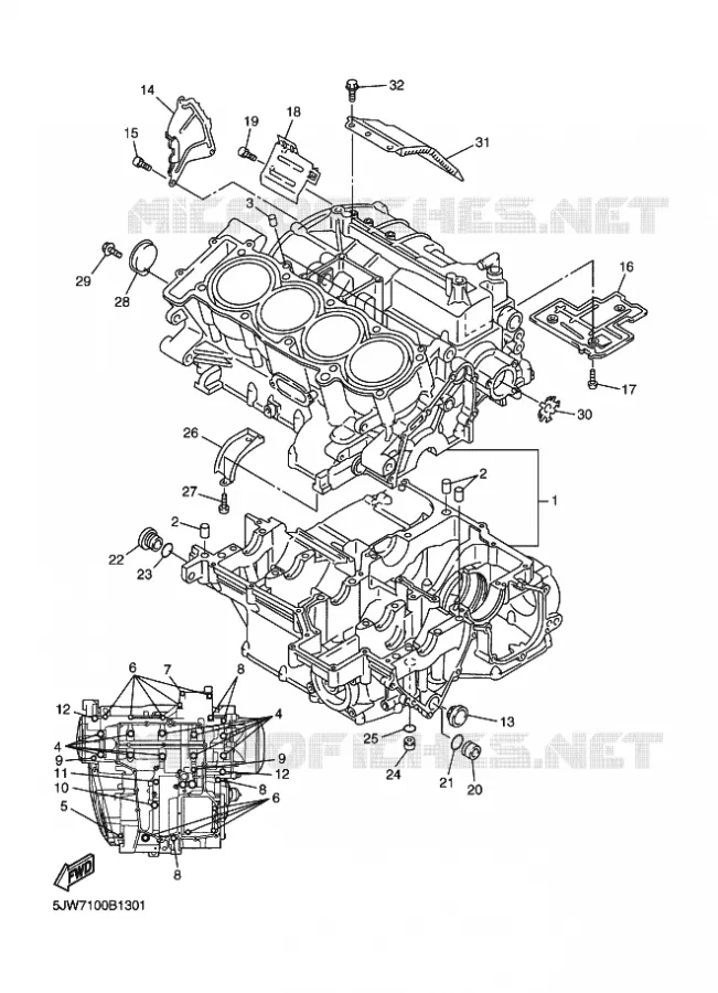 CARTERDELEN Yamaha MOTO 1300 2003 FJR  FJR1300 FJR13R FJR