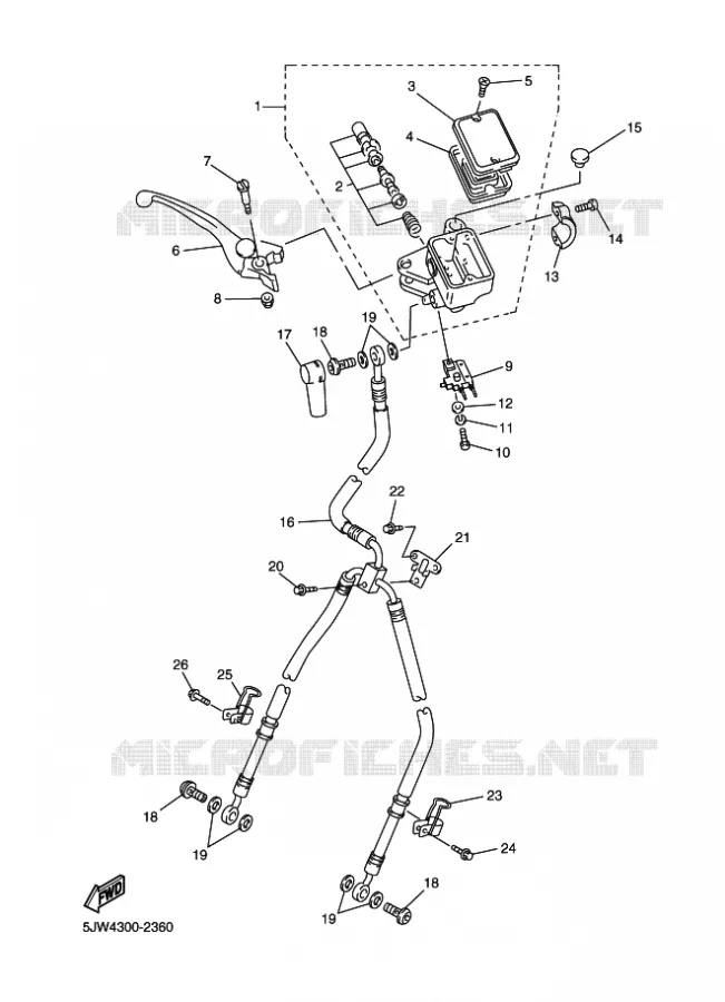 REMPOMP VOOR Yamaha MOTO 1300 2003 FJR  FJR1300 FJR13R FJR