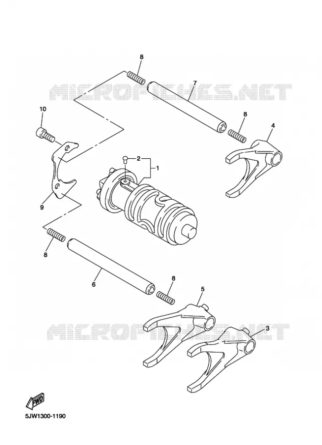 SCHAKELWALS Yamaha MOTO 1300 2003 FJR  FJR1300 FJR13R FJR