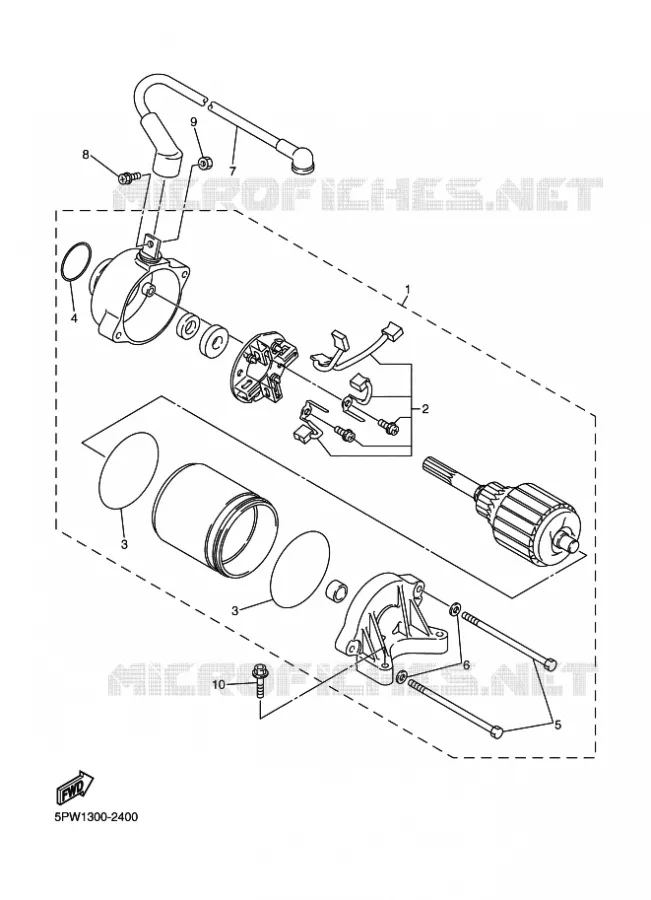 STARTMOTOR Yamaha MOTO 1000 2003 R1  YZF-R1 YZF-R1R R1