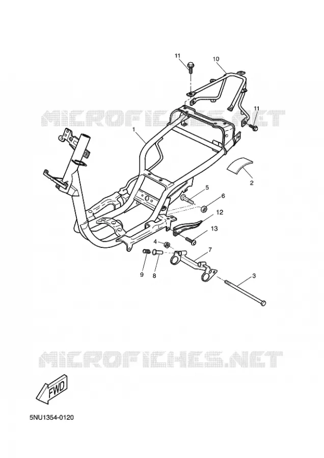 FRAME Yamaha SCOOTER 50 2003 ROCKET  CW50RSP POWER ROCKET
