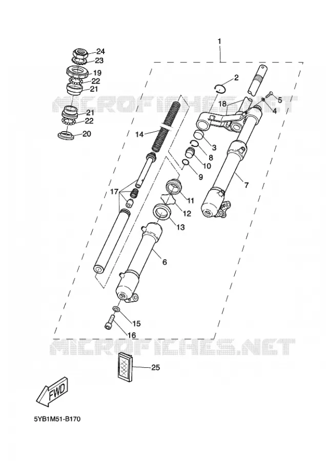 VOORVORK Yamaha SCOOTER 50 2003 ROCKET  CW50RSP POWER ROCKET