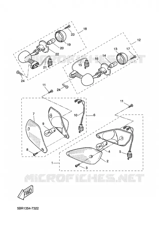 KNIPPERLICHT Yamaha SCOOTER 50 2003 NITRO  YQ50 NITRO