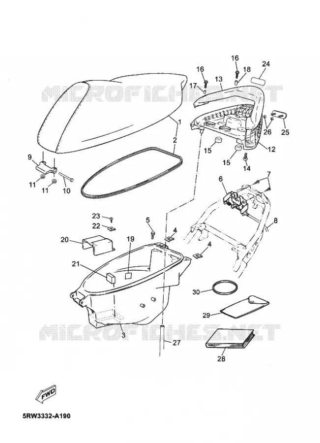 SELLE Yamaha SCOOTER 50 2003 MACH G  CS50Z MACH G LIQUIDE