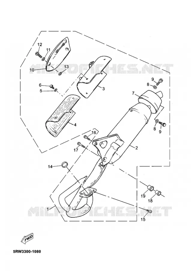 UITLAAT Yamaha SCOOTER 50 2003 MACH G  CS50Z MACH G LIQUIDE