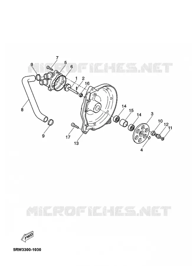 WATERPOMP / SLANGEN Yamaha SCOOTER 50 2003 MACH G  CS50Z MACH G LIQUIDE