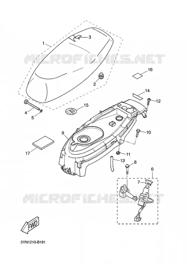 SELLE Yamaha SCOOTER 50 2003 SLIDER  EW50N