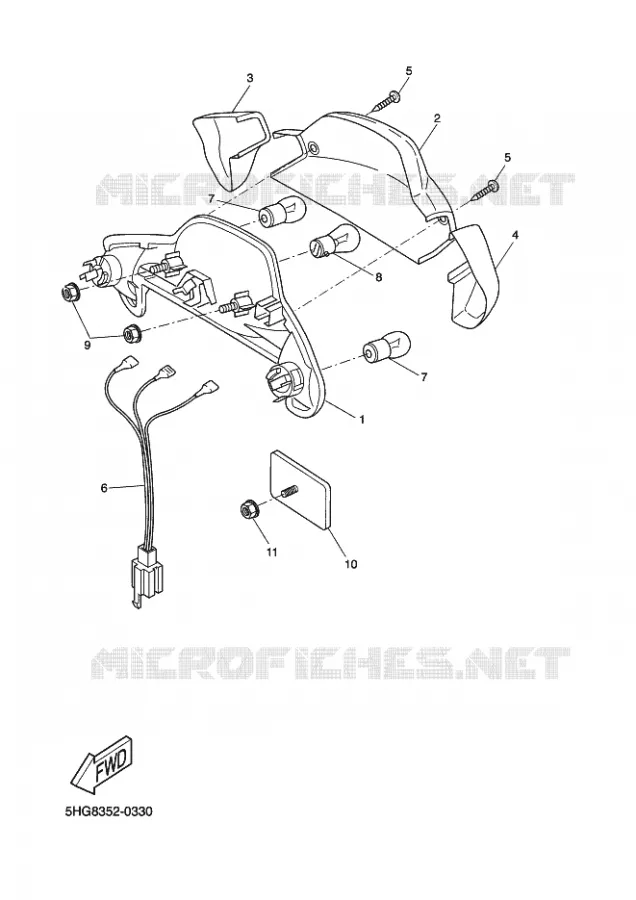 ACHTERLICHT Yamaha SCOOTER 50 2003 BOOSTER  CW50L