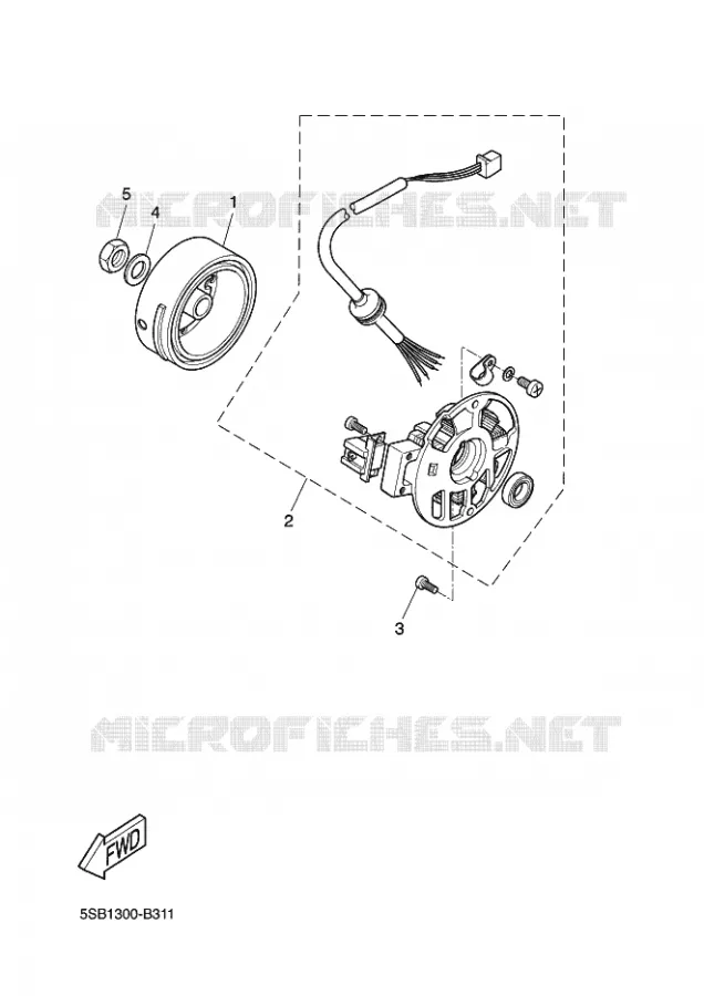 DYNAMO Yamaha SCOOTER 50 2003 FLIPPER  YH50 FLIPPER