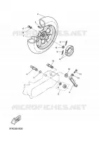 ACHTERWIEL voor Yamaha CW50RS 2003