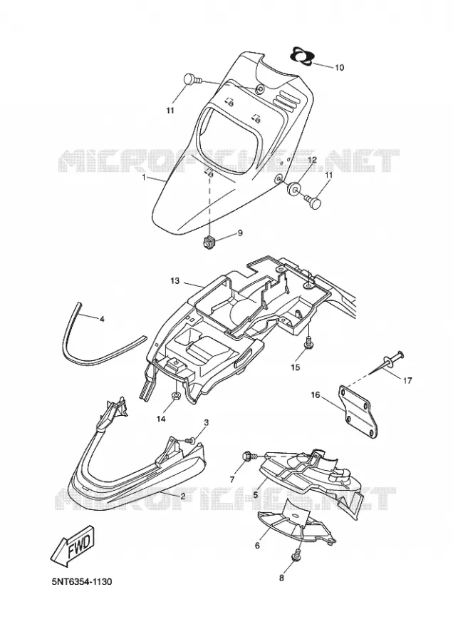 VOORSPATBORD Yamaha SCOOTER 50 2003 BOOSTER  CW50
