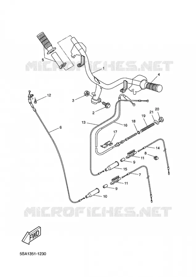 STUUR / KABEL Yamaha SCOOTER 50 2003 ROCKET  CW50RSP POWER ROCKET