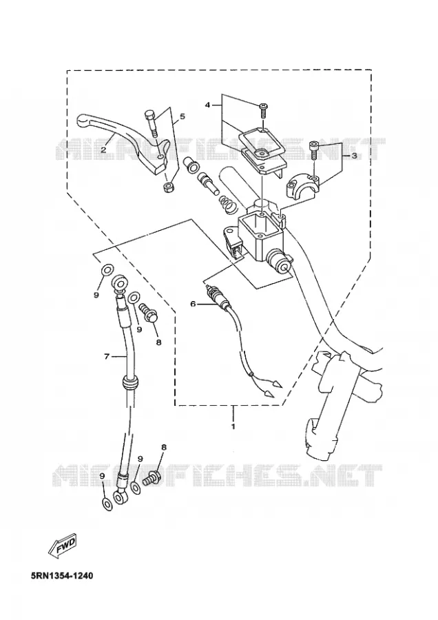 REMPOMP VOOR Yamaha SCOOTER 50 2002 OVETTO  YN50 OVETTO