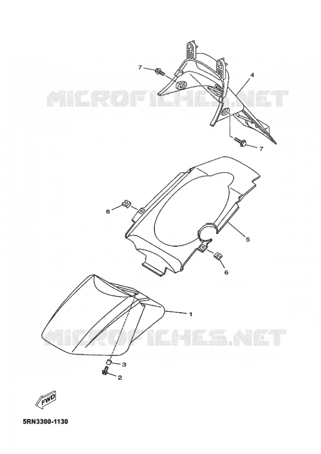 SPATBORD Yamaha SCOOTER 50 2002 OVETTO  YN50 OVETTO