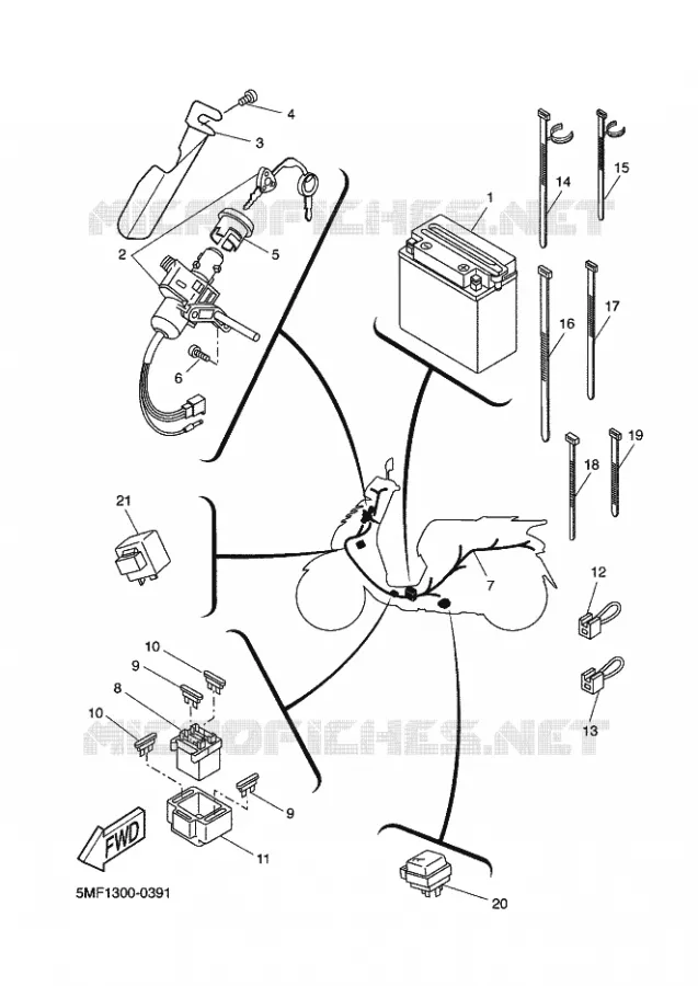 ELECTRISCH 2 Yamaha SCOOTER 125 2002 DOODO  XN125 DOODO