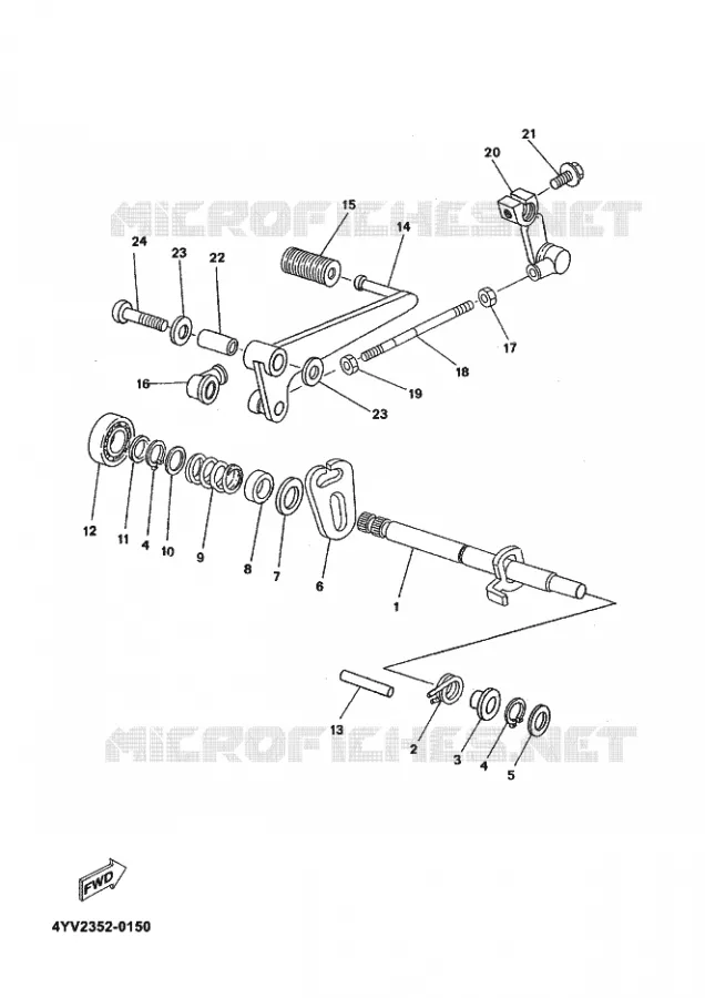SCHAKEL STANG / PEDAAL Yamaha MOTO 50 2002 MBK XPOWER  TZR50 TZR50R X-POWER