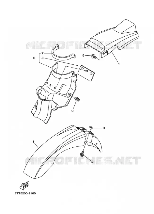 SPATBORD Yamaha MOTO 125 2002 DT  DT125