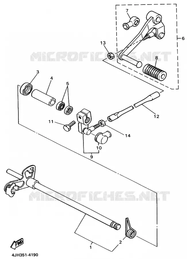 SCHAKEL STANG / PEDAAL Yamaha MOTO 600 2002 THUNDERCAT  YZF600R THUNDERCAT