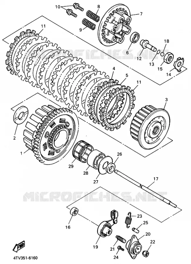 STARTMOTOR KOPPELINGS Yamaha MOTO 600 2002 THUNDERCAT  YZF600R THUNDERCAT