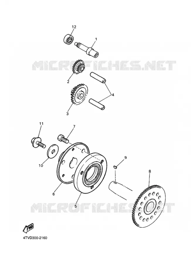 STARTMOTOR KOPPELINGS Yamaha MOTO 600 2002 THUNDERCAT  YZF600R THUNDERCAT