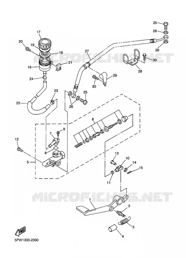 REMPOMP ACHTER Yamaha MOTO 1000 2002 R1  YZF-R1 R1