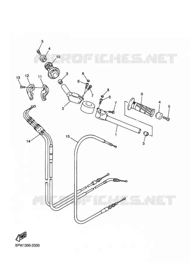 STUUR / KABEL Yamaha MOTO 1000 2002 R1  YZF-R1 R1