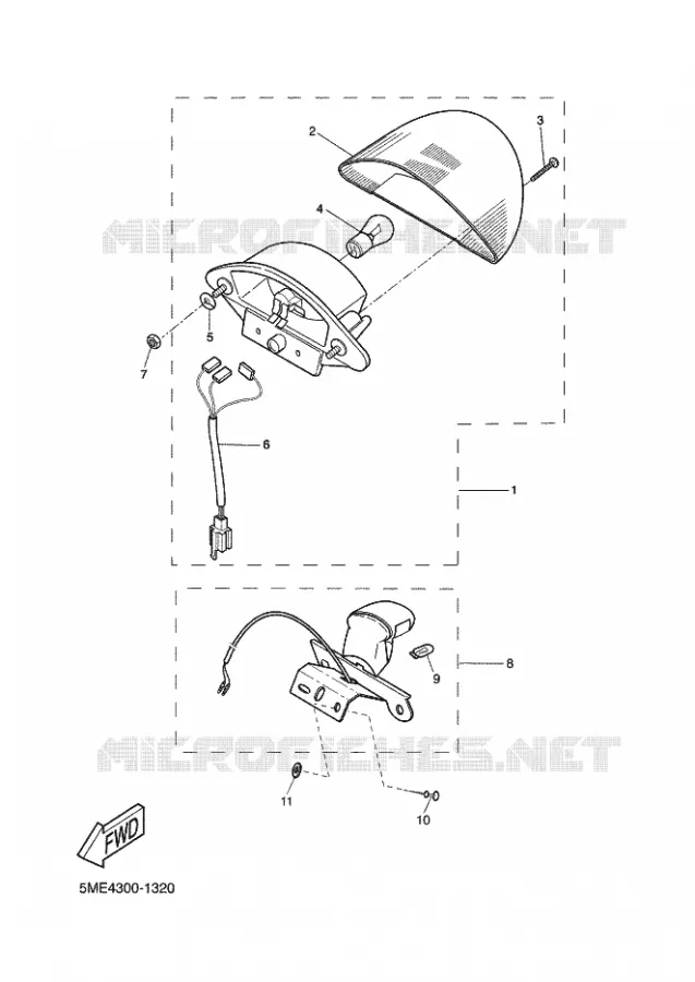 ACHTERLICHT Yamaha SCOOTER 100 2002 NITRO  YQ100 NITRO 100