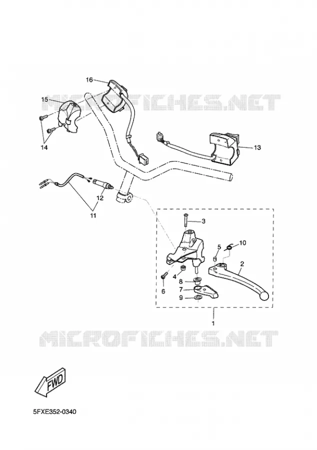 STUURSCHAKELAAR / HEVEL Yamaha SCOOTER 50 2002 NEXT GENERATION  CW50RS