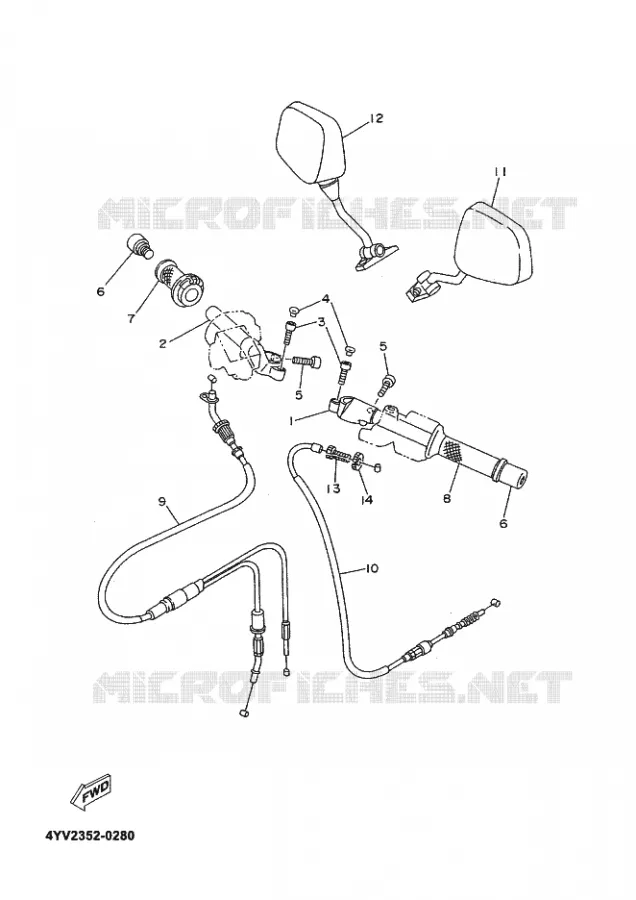 STUUR / KABEL Yamaha MOTO 50 2002 MBK XPOWER  TZR50 TZR50R X-POWER