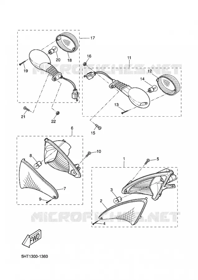KNIPPERLICHT Yamaha SCOOTER 125 2002 THUNDER  XQ125 THUNDER