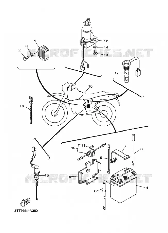 ELECTRISCH 1 Yamaha MOTO 125 2002 DT  DT125