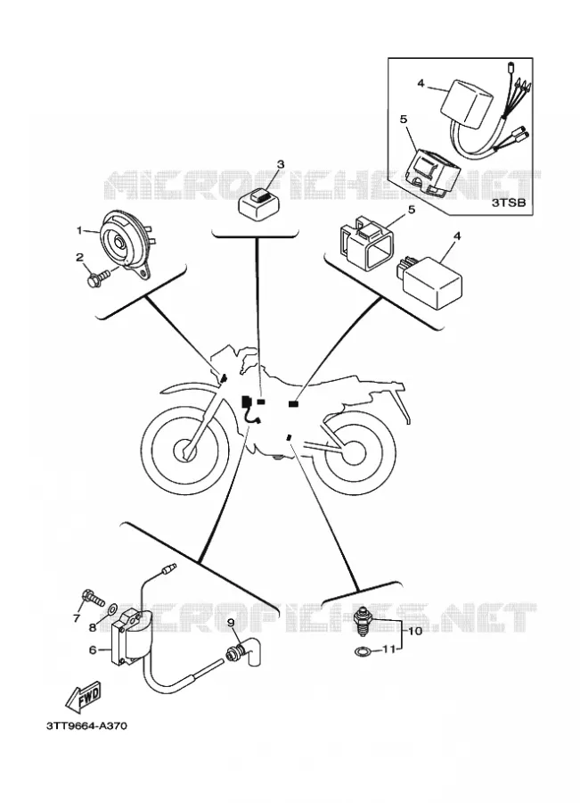 ELECTRISCH 2 Yamaha MOTO 125 2002 DT  DT125