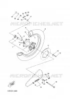 ACHTERWIEL voor Yamaha DT 50 SUPER MOTARD 2002
