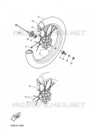 VOORWIEL voor Yamaha DT 50 SUPER MOTARD 2002