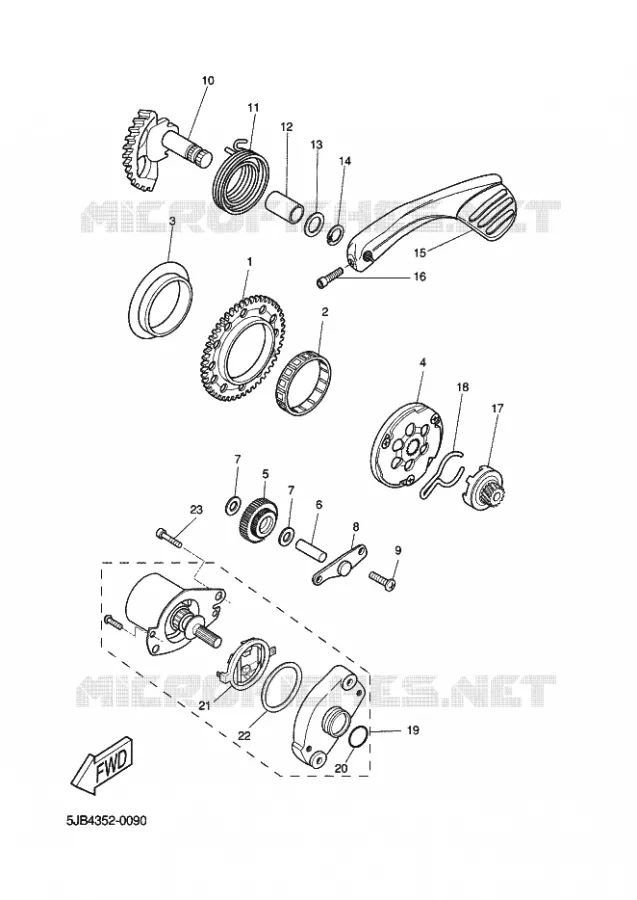 STARTMOTOR Yamaha SCOOTER 50 2002 FLIPPER  YH50 FLIPPER