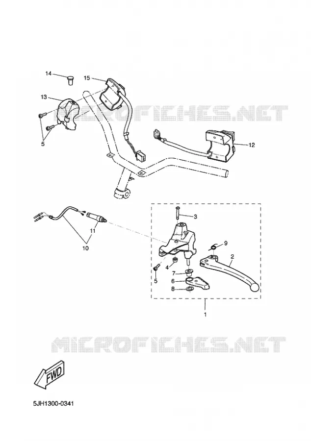 STUURSCHAKELAAR / HEVEL Yamaha SCOOTER 50 2002 STUNT NAKED  EW50 STUNT