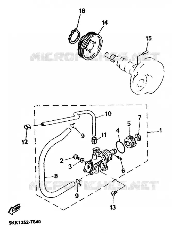 OLIEPOMP Yamaha SCOOTER 100 2001 NEOS  YN100 NEO'S