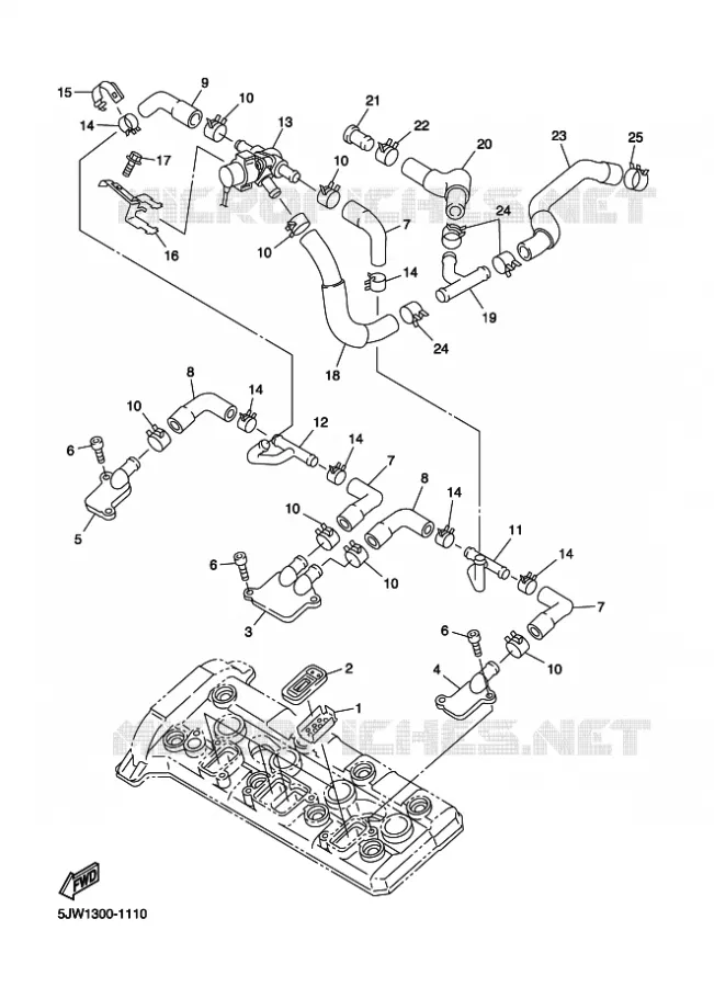 AIR INDUCTION SYSTEM AIS Yamaha MOTO 1300 2001 FJR  FJR1300