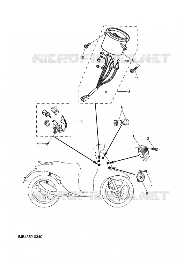 ELECTRISCH 1 Yamaha SCOOTER 50 2001 FLIPPER  YH50 FLIPPER