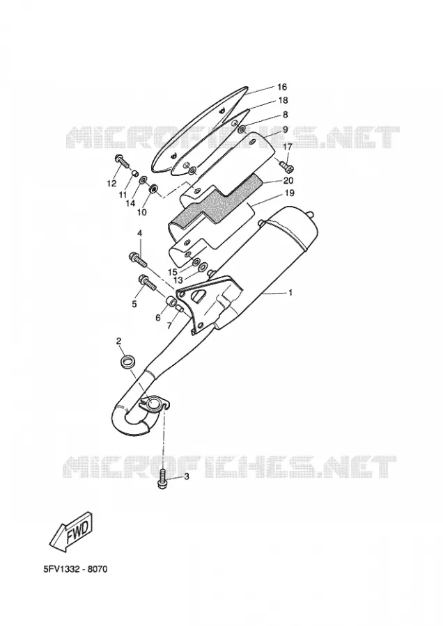 UITLAAT Yamaha SCOOTER 50 2001 FLIPPER  YH50 FLIPPER
