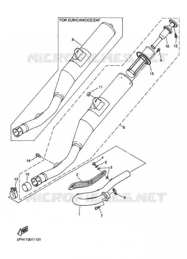 UITLAAT Yamaha MOTO 250 2001 WRF  WR250F