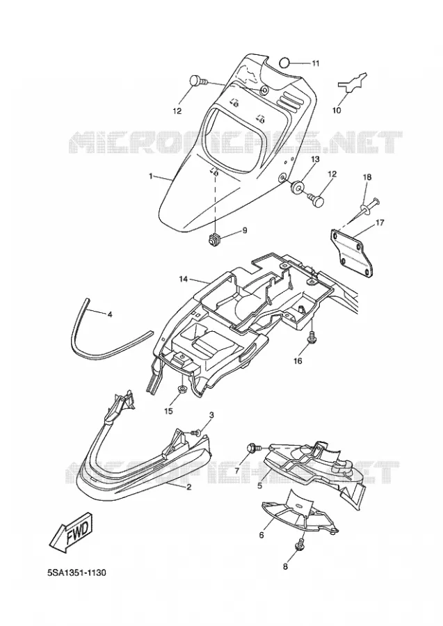 SPATBORD Yamaha SCOOTER 50 2001 BOOSTER  CW50L CW50