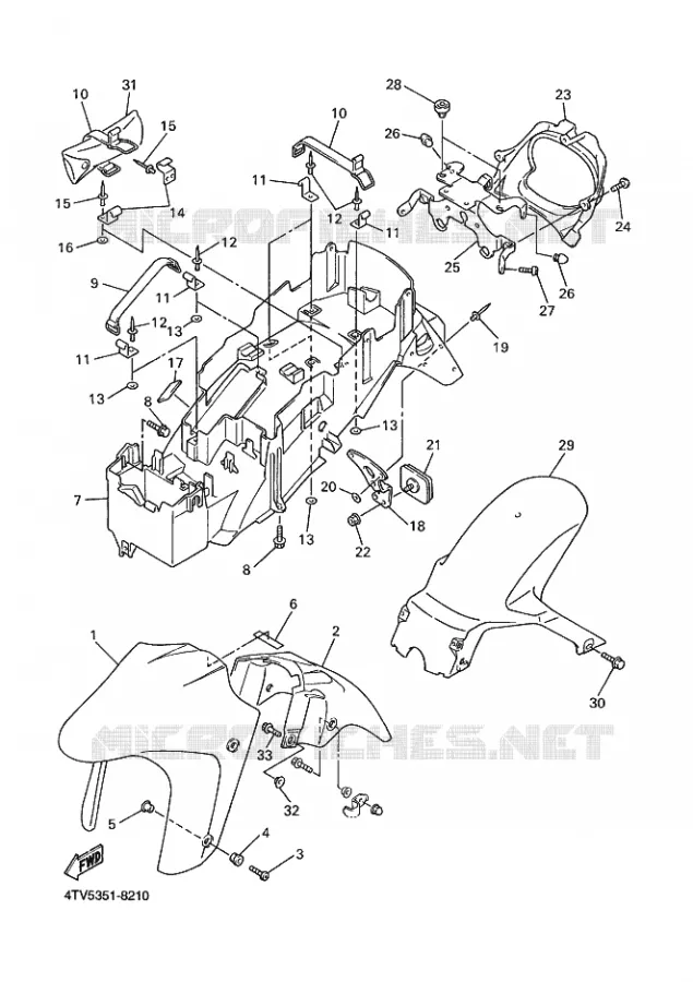 SPATBORD Yamaha MOTO 600 2001 THUNDERCAT  YZF600R THUNDERCAT