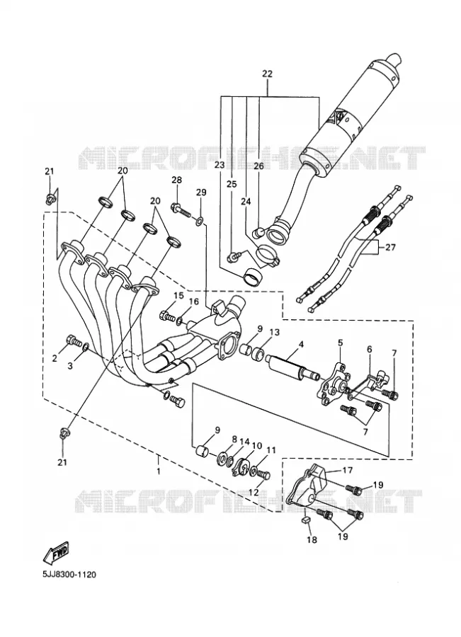 UITLAAT Yamaha MOTO 1000 2001 R1  YZF-R1 R1