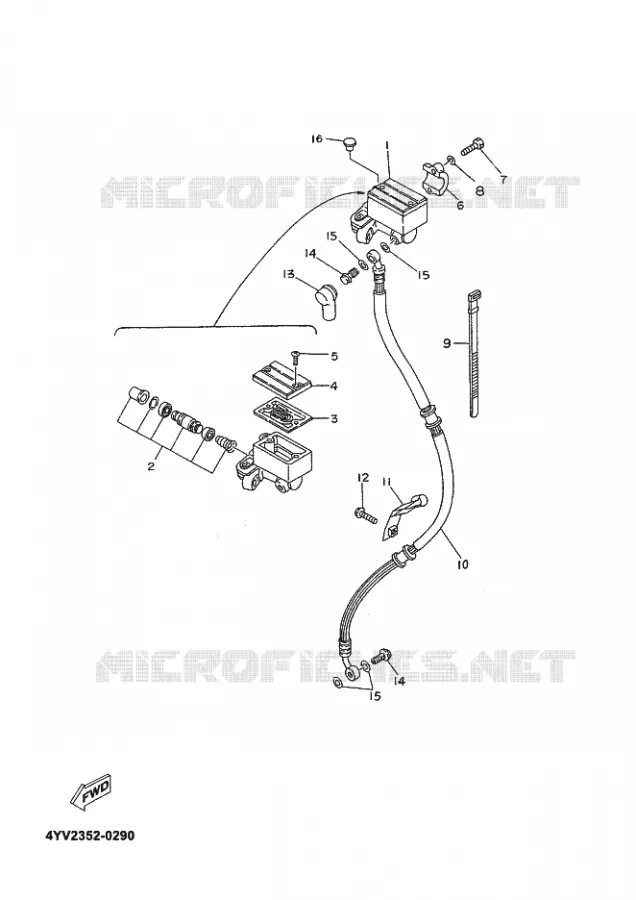 REMPOMP VOOR Yamaha MOTO 50 2001 XPOWER  TZR50 TZR50R X-POWER