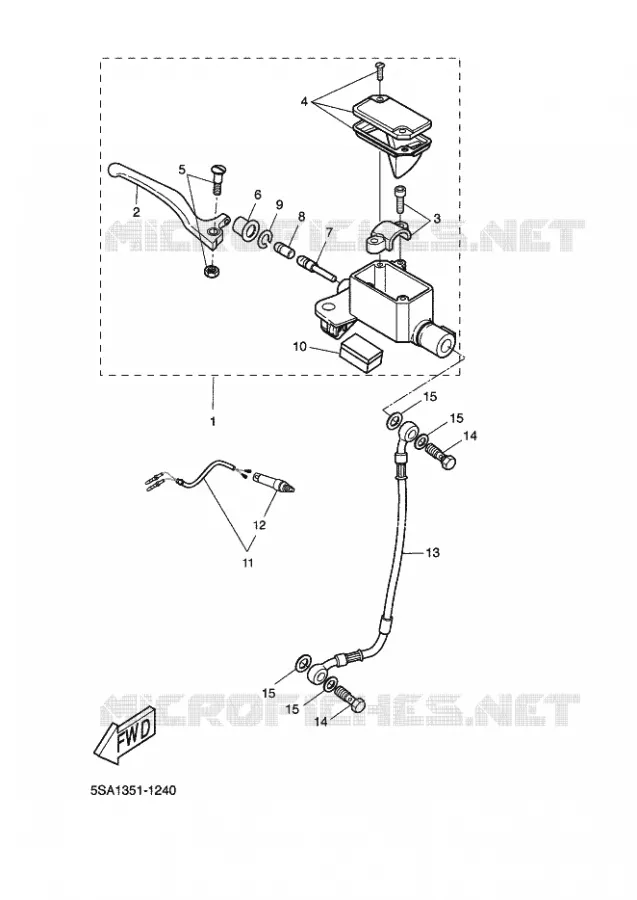 REMPOMP VOOR Yamaha SCOOTER 50 2001 BOOSTER  CW50L