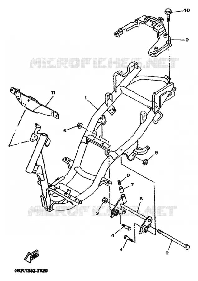 FRAME Yamaha SCOOTER 100 2001 NEOS  YN100 NEO'S