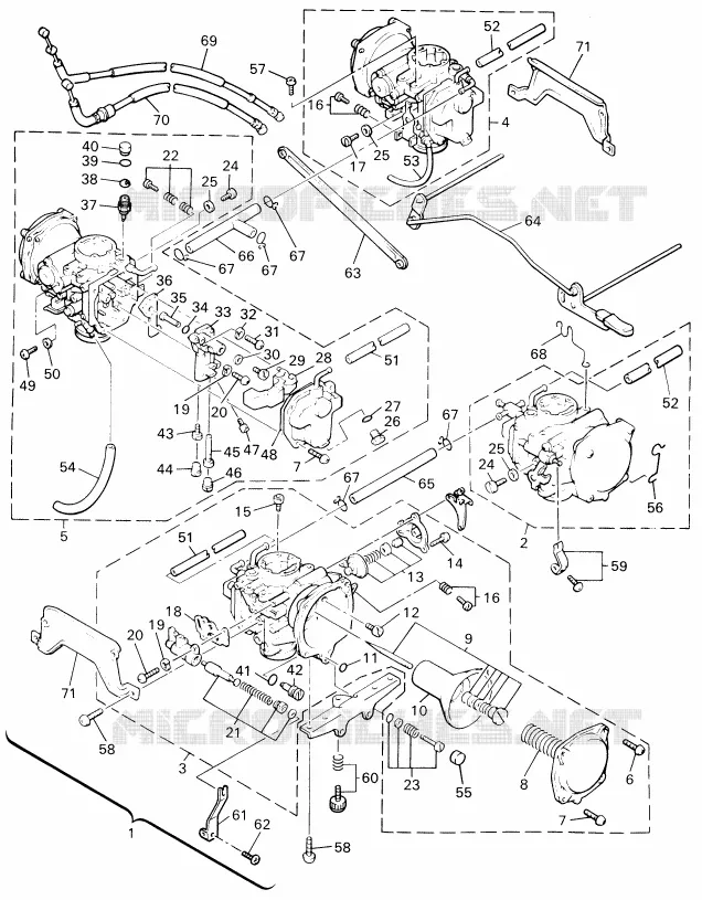 CARBURATEUR 2 Yamaha MOTO 1200 2000 VMAX  VMX12 VMX12M VMAX