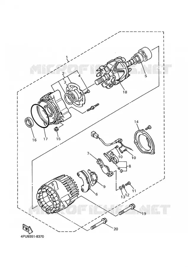 DYNAMO Yamaha MOTO 1300 2000 XJR  XJR1300